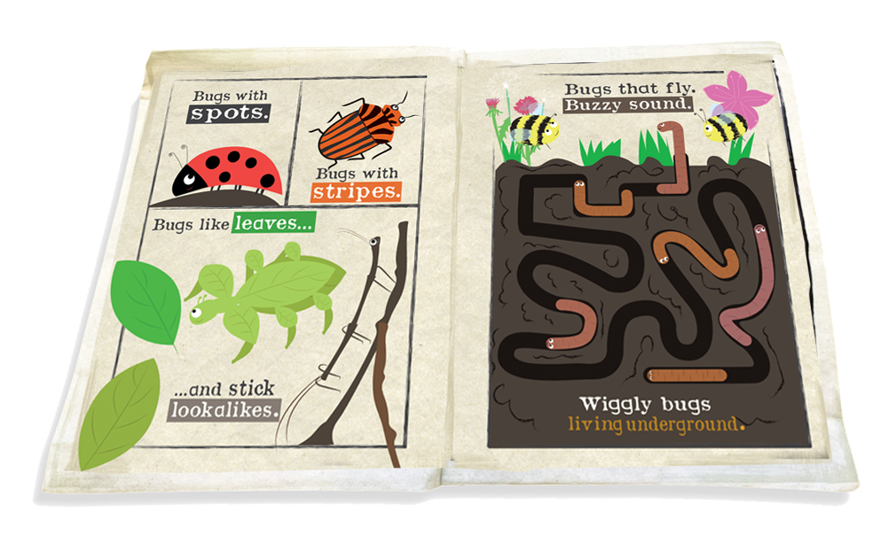 Jo & Nic's Crinkly Cloth Books - Nursery Times Crinkly Newspaper - Bugs