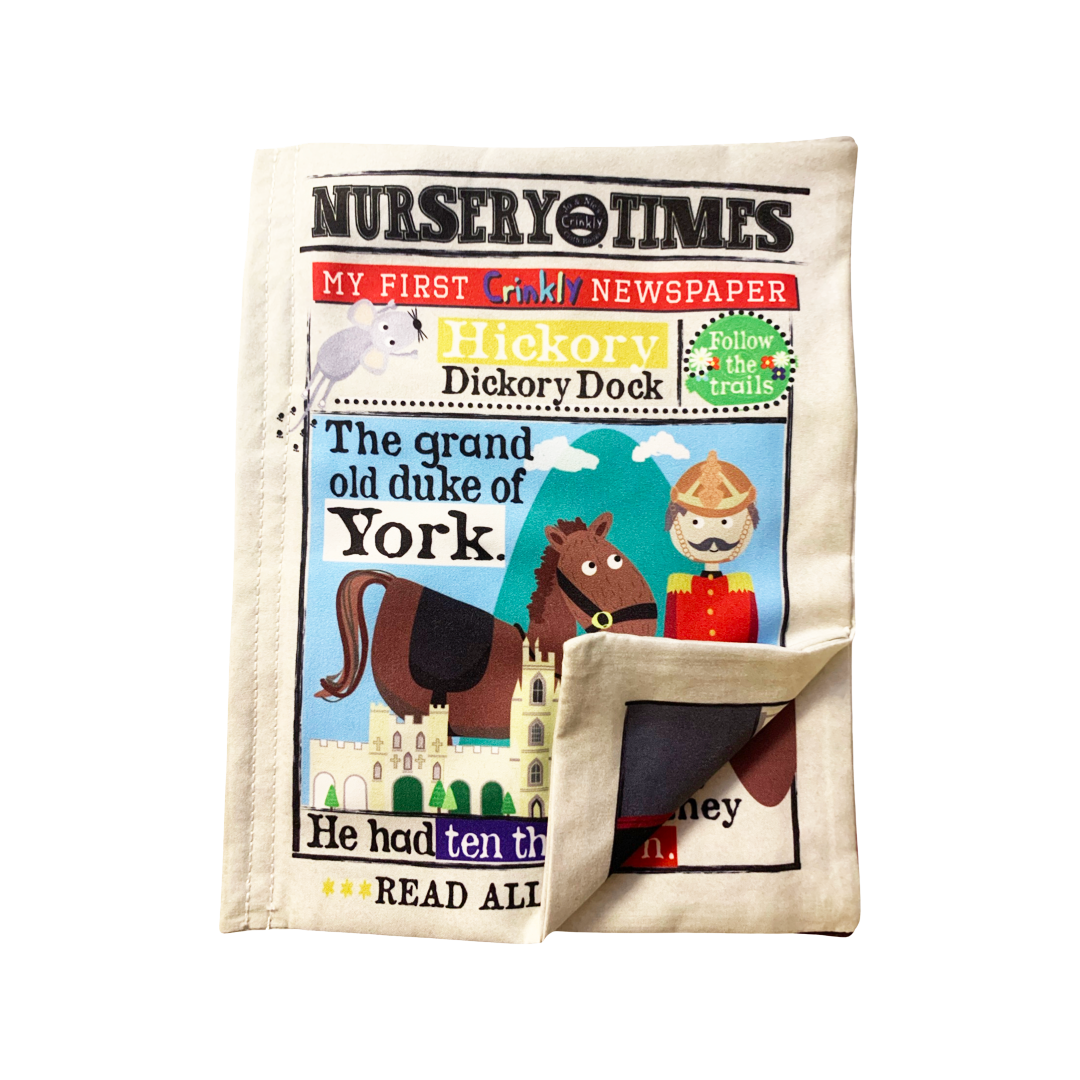 Jo & Nic's Crinkly Cloth Books - Nursery Times Crinkly Newspaper - Nursery Rhymes 2