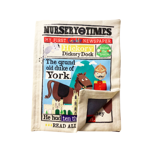 Jo & Nic's Crinkly Cloth Books - Nursery Times Crinkly Newspaper - Nursery Rhymes 2