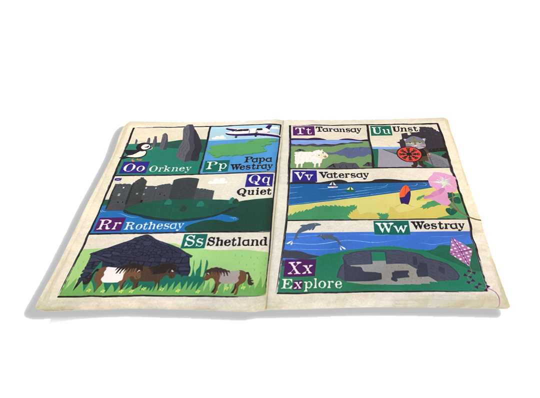 Jo & Nic's Crinkly Cloth Books - Nursery Times Crinkly Newspaper - Scottish Isles