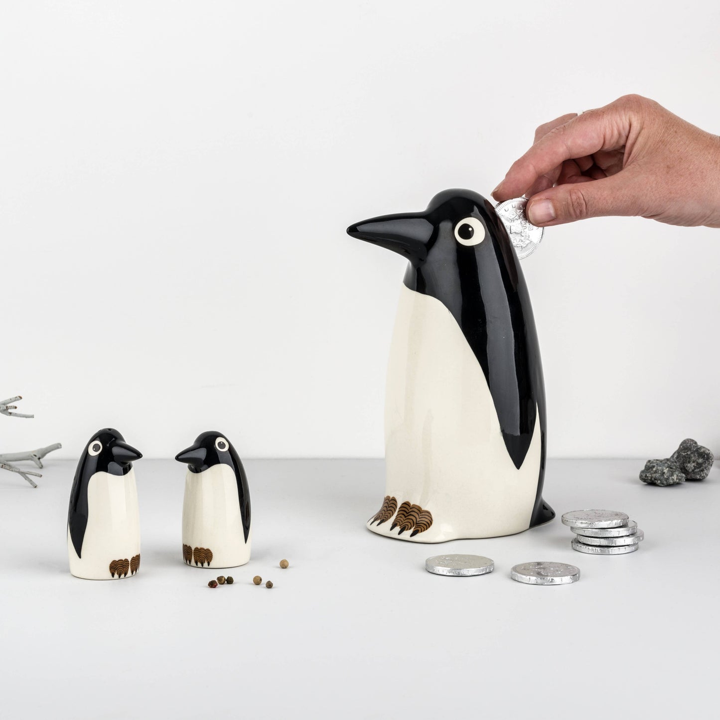Hannah Turner Ltd - Handmade Ceramic Penguin Money Box