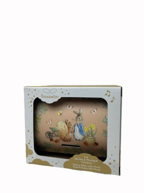 TROUSSELIER SAS - Peter Rabbit© Hazelnuts Musical Piggy Bank - New