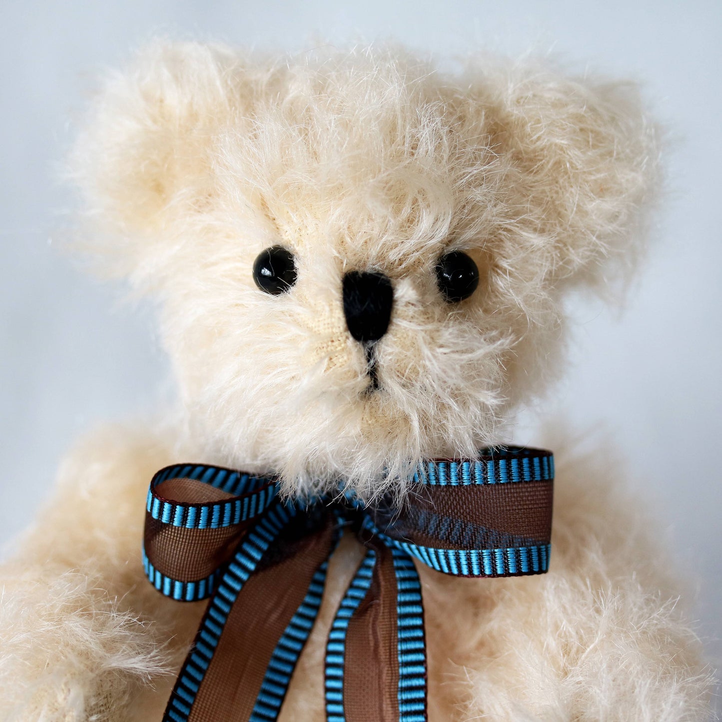 Fluffy Peter - Traditional jointed mohair teddy bear.