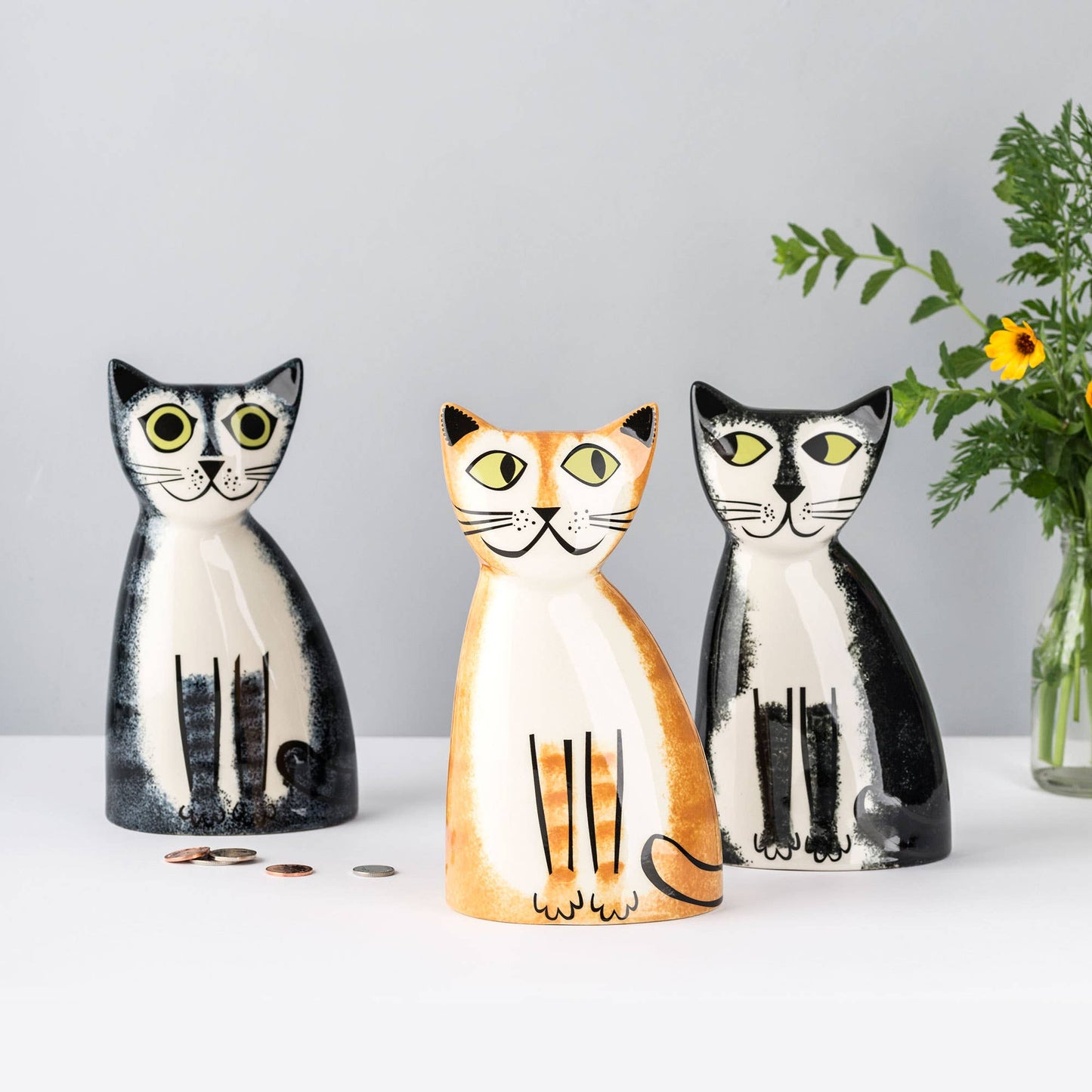 Hannah Turner Ltd - Handmade Ceramic Ginger Cat Money Box