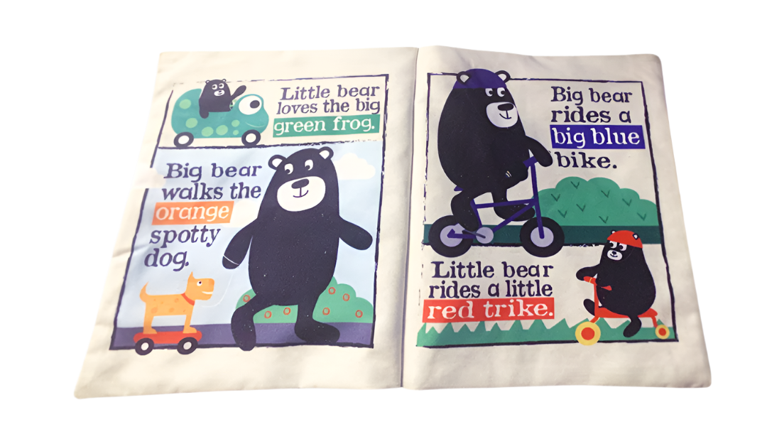 Jo & Nic's Crinkly Cloth Books - Nursery Times Crinkly Newspaper - Big Bear Little Bear