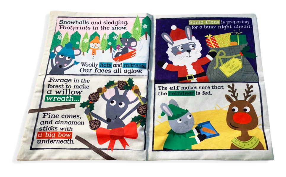 Nursery Times Crinkly Newspaper - Christmas Mice
