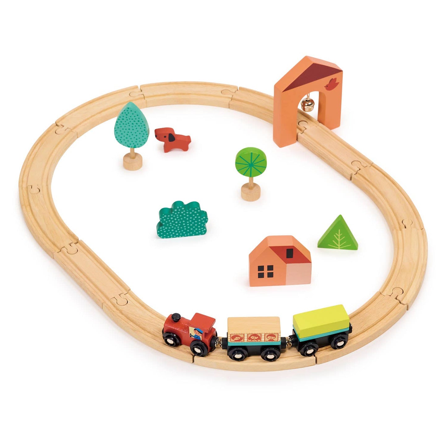 ThreadBear Design Ltd - Wooden Toy My First Train Set For Kids