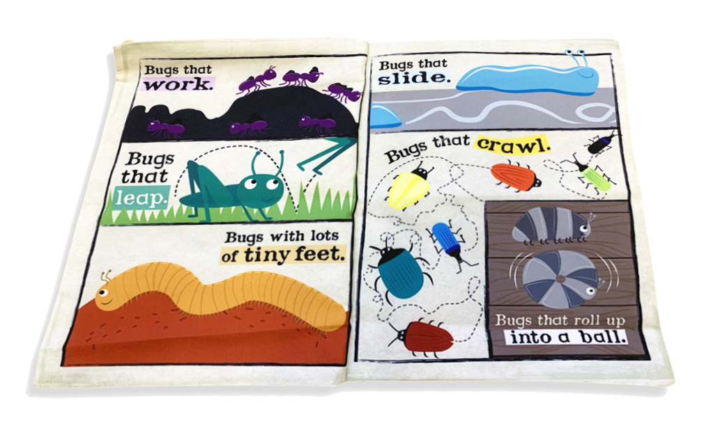 Jo & Nic's Crinkly Cloth Books - Nursery Times Crinkly Newspaper - Bugs