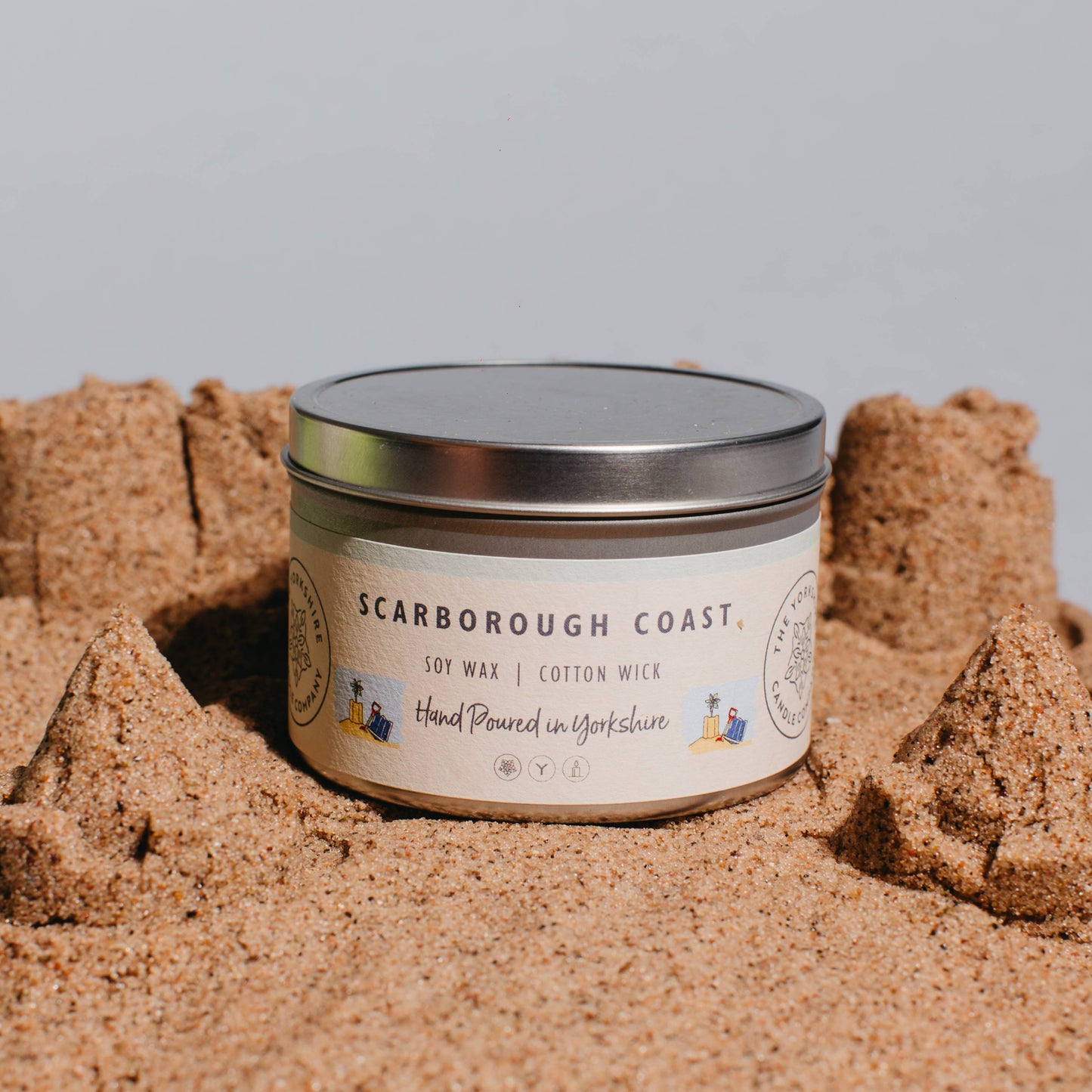 The Yorkshire Candle Company Limited - Scarborough Coast Large Tin| Scented Candle | Soy Wax
