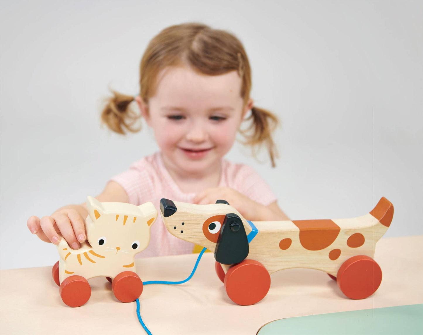 Wooden Toy Puppy On Wheels For Kids