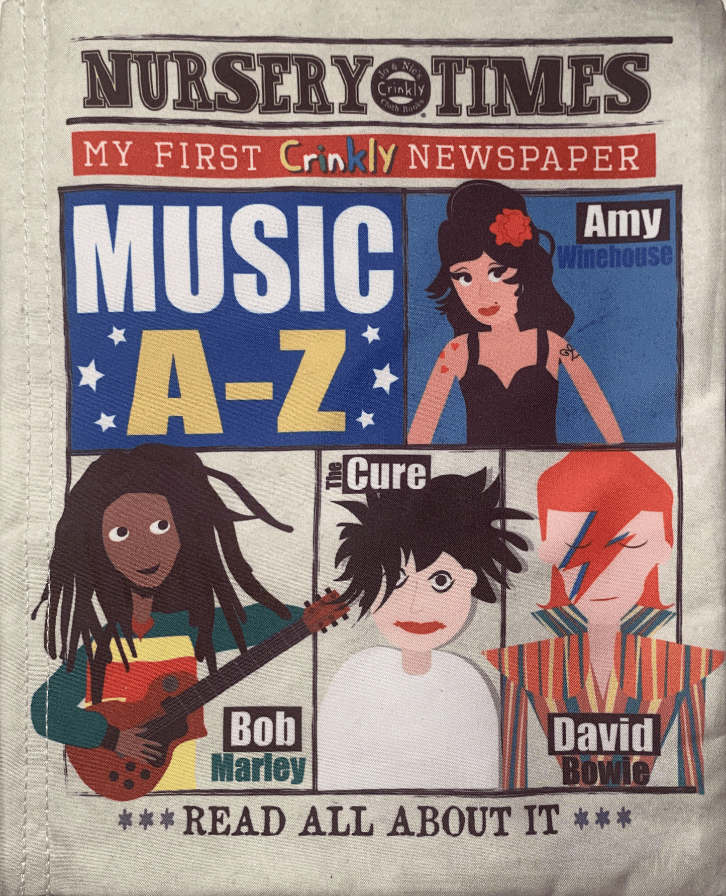 Jo & Nic's Crinkly Cloth Books - Music A-Z