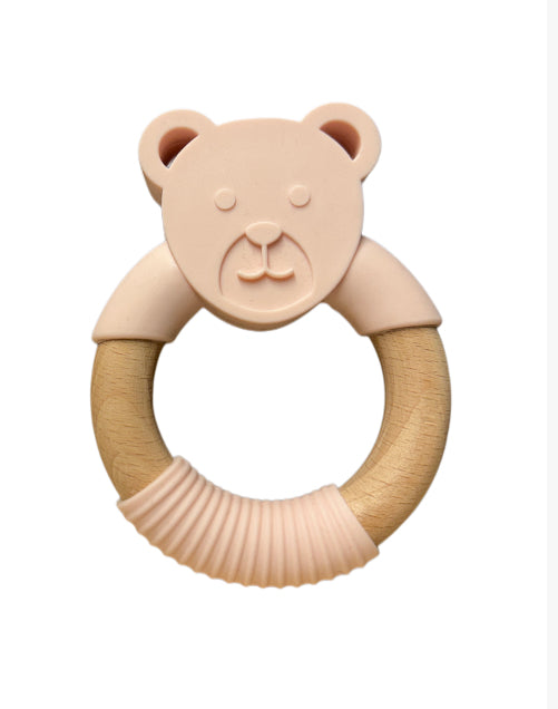 Silicone and Beechwood Teether