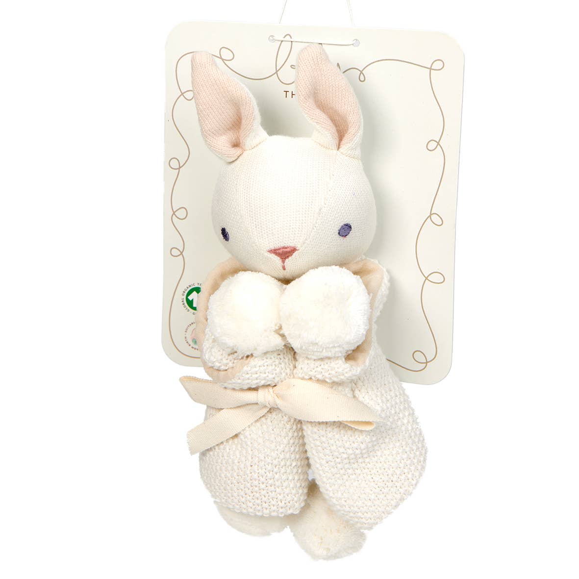 Baby Threads Cream Bunny - Organic Comforter 25cm