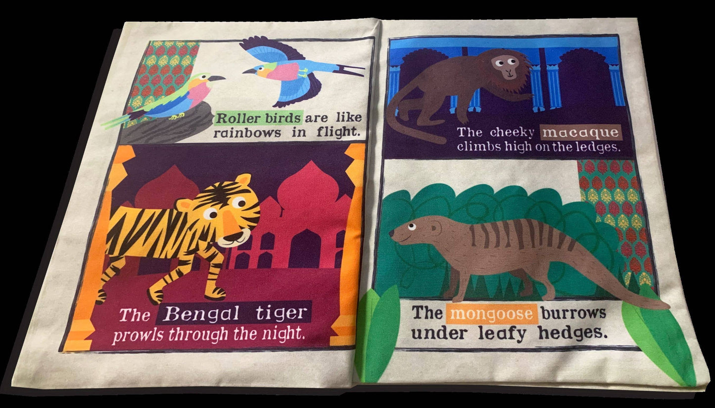 Jo & Nic's Crinkly Cloth Books - Nursery Times Crinkly Newspaper - Indian Animals
