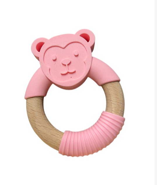 Silicone and Beechwood Teether