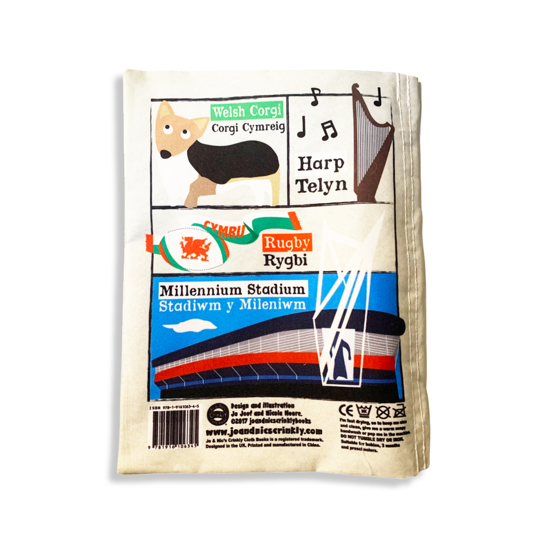Jo & Nic's Crinkly Cloth Books - Nursery Times Crinkly Newspaper - Wales