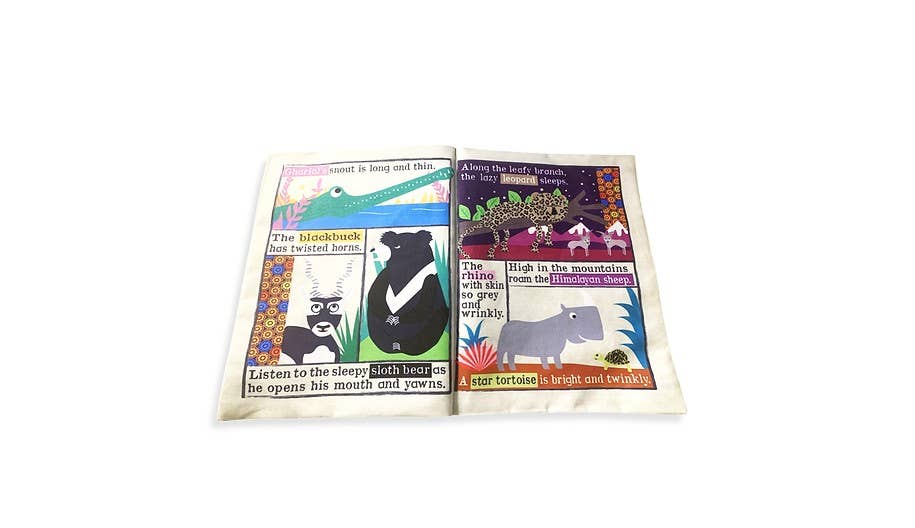 Jo & Nic's Crinkly Cloth Books - Nursery Times Crinkly Newspaper - Indian Animals