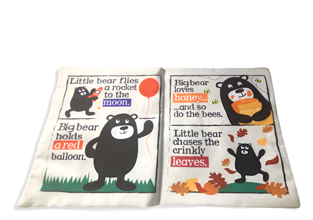 Jo & Nic's Crinkly Cloth Books - Nursery Times Crinkly Newspaper - Big Bear Little Bear