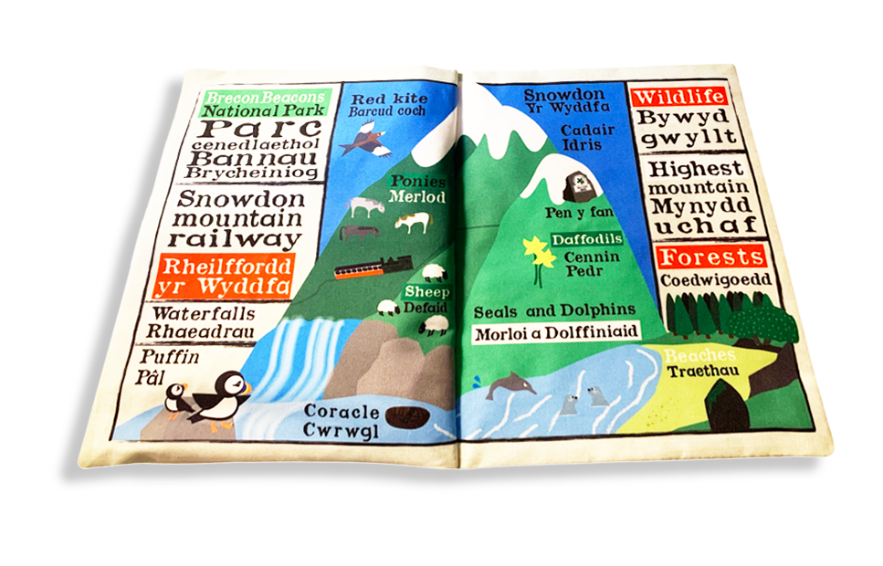 Jo & Nic's Crinkly Cloth Books - Nursery Times Crinkly Newspaper - Wales