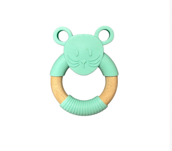 Silicone and Beechwood Teether