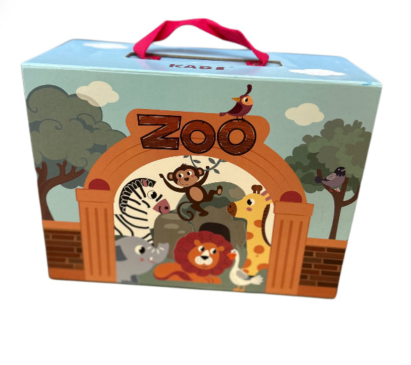 Wooden Zoo Animal Playset