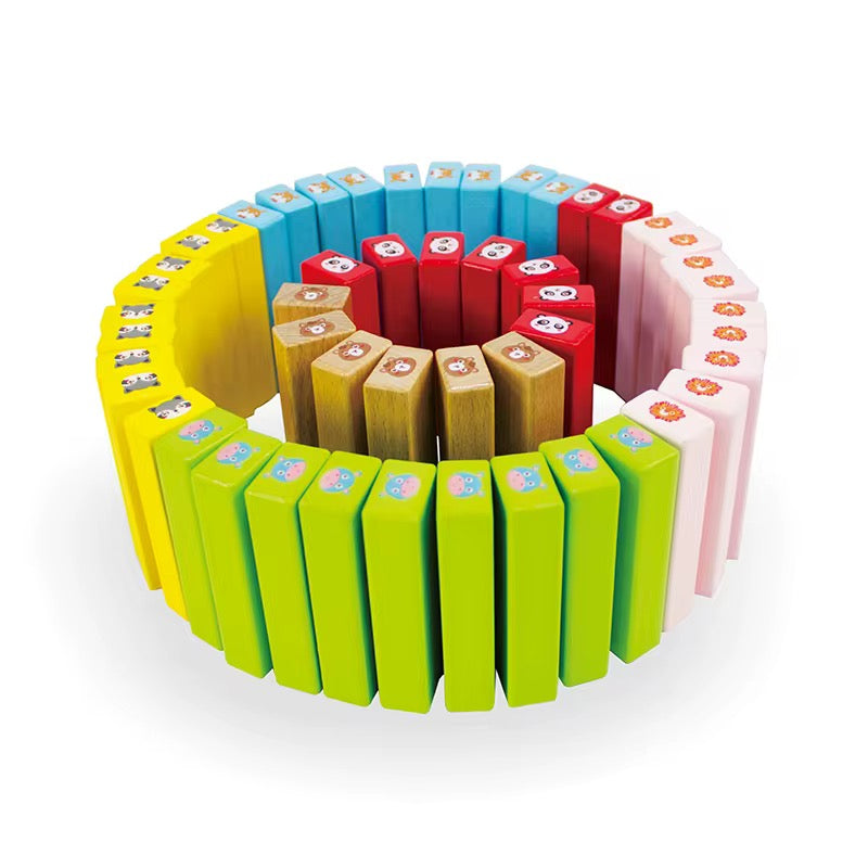 Wooden Animal Stacking Tower Game