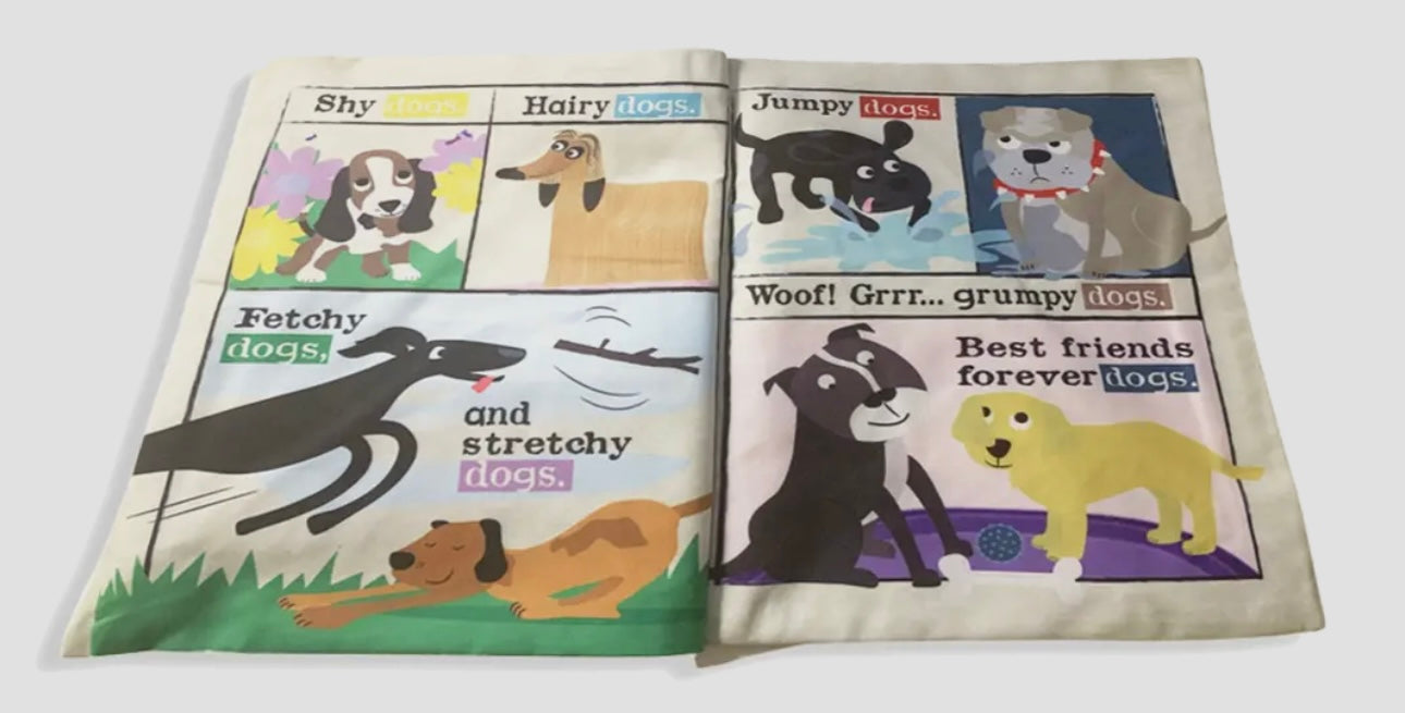 Jo & Nic's Crinkly Cloth Books - Nursery Times Crinkly Newspaper - Just Dogs