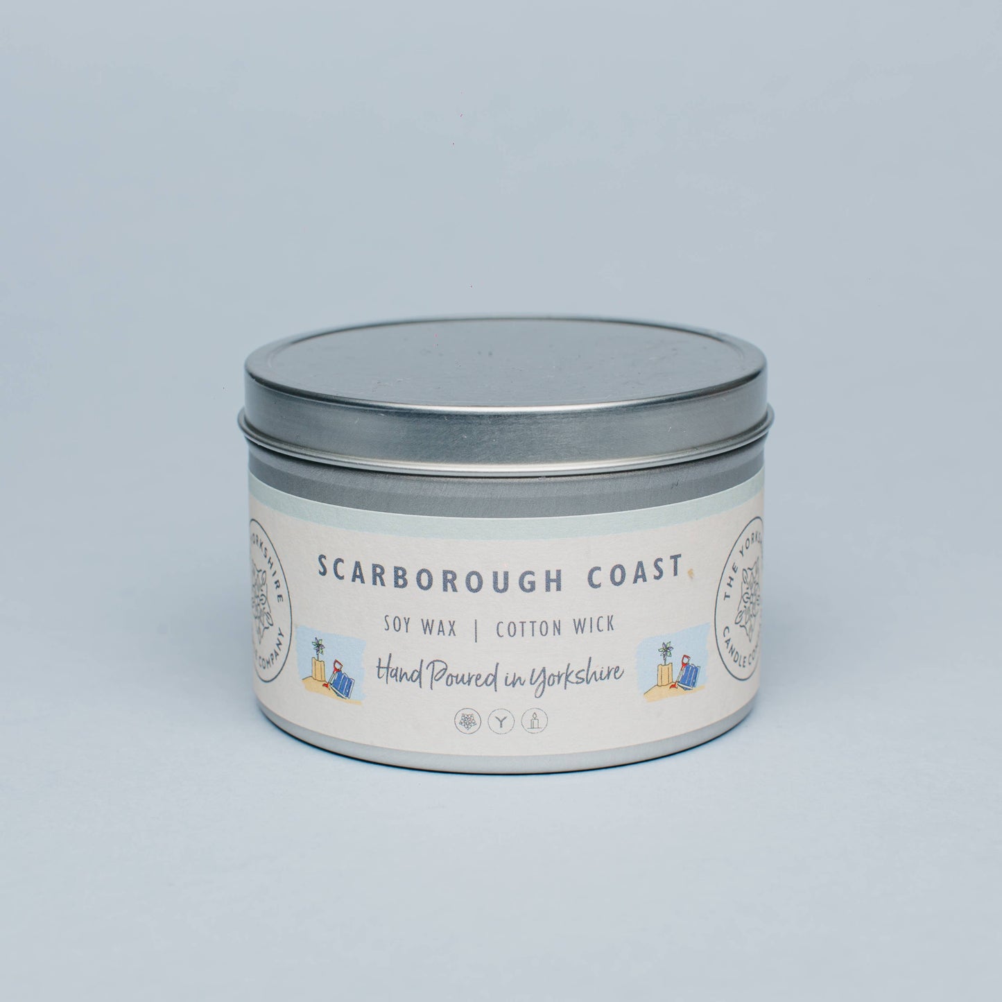 The Yorkshire Candle Company Limited - Scarborough Coast Large Tin| Scented Candle | Soy Wax