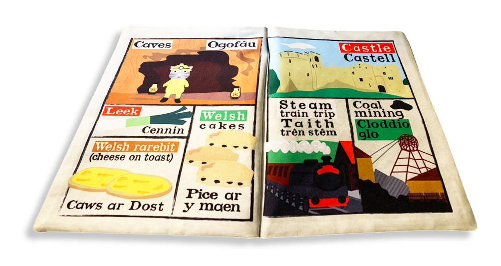 Jo & Nic's Crinkly Cloth Books - Nursery Times Crinkly Newspaper - Wales