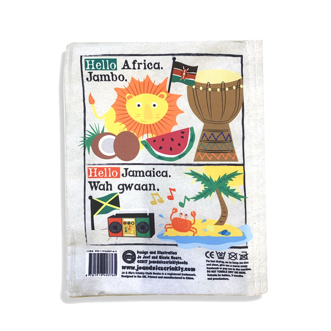 Jo & Nic's Crinkly Cloth Books - Nursery Times Crinkly Newspaper - Hello Friends