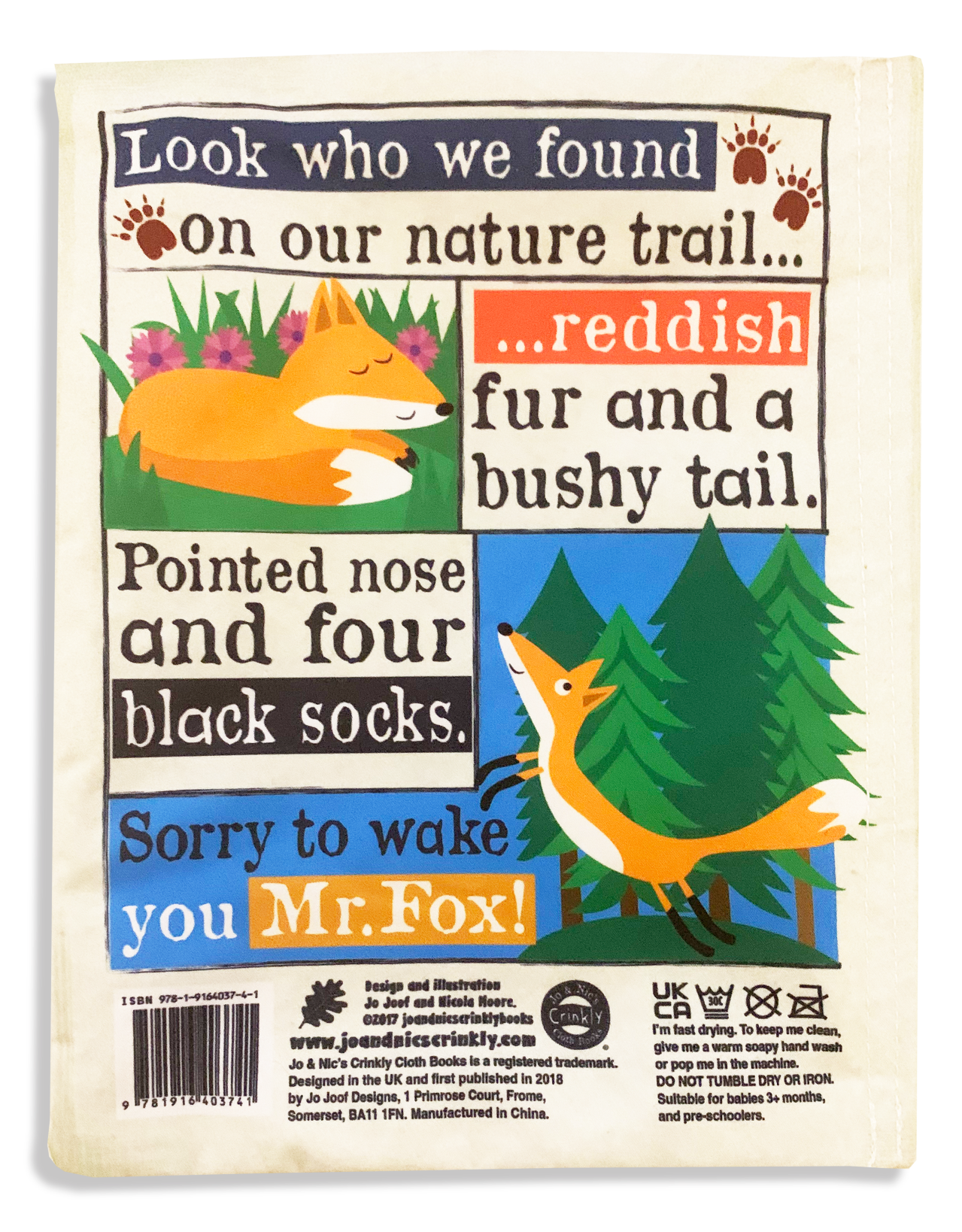 Jo & Nic's Crinkly Cloth Books - Nursery Times Crinkly Newspaper - Nature Trail