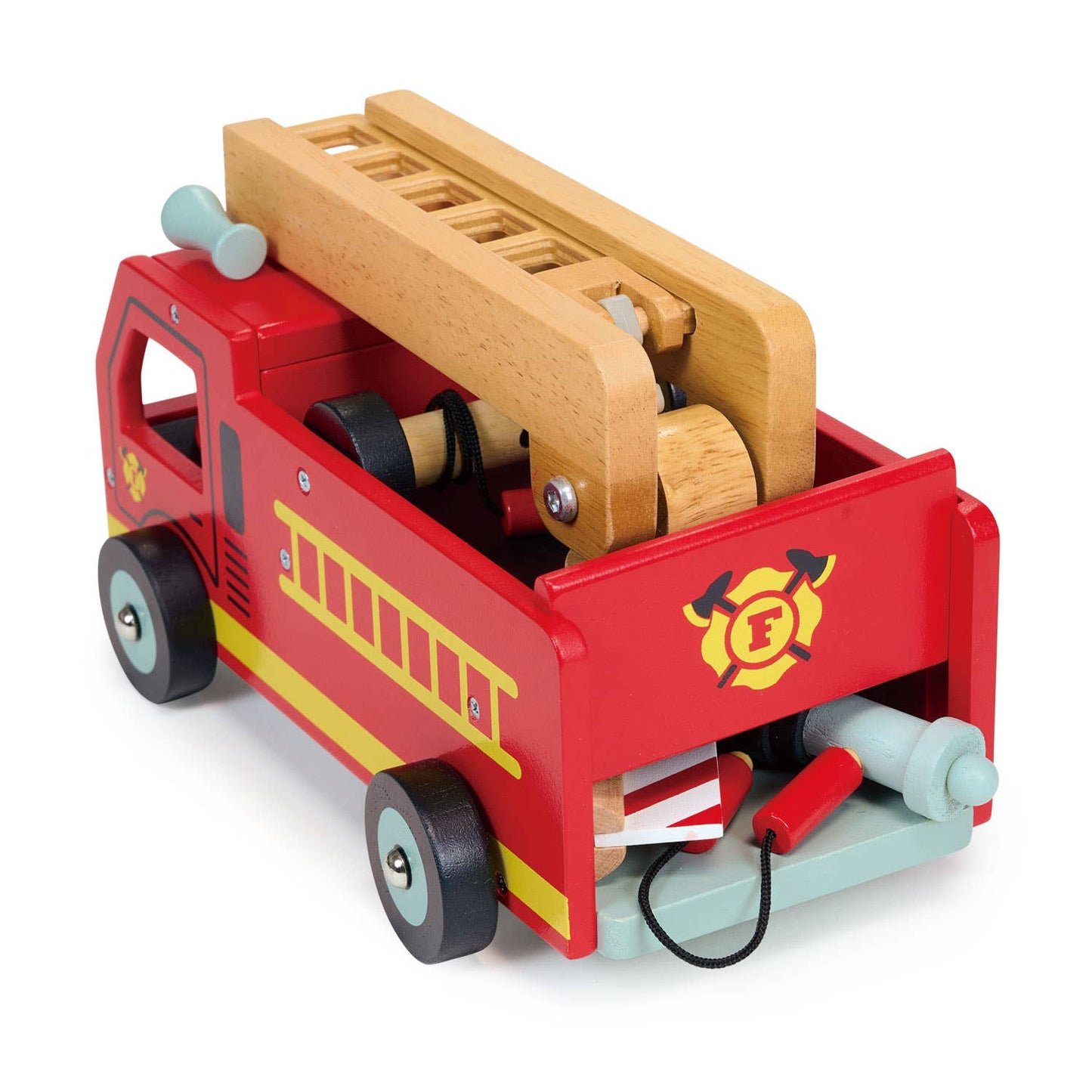 ThreadBear Design Ltd - Wooden Toy Red Fire Engine For Kids