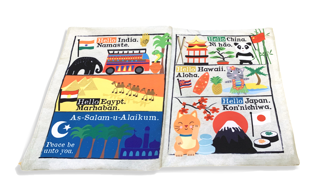 Jo & Nic's Crinkly Cloth Books - Nursery Times Crinkly Newspaper - Hello Friends