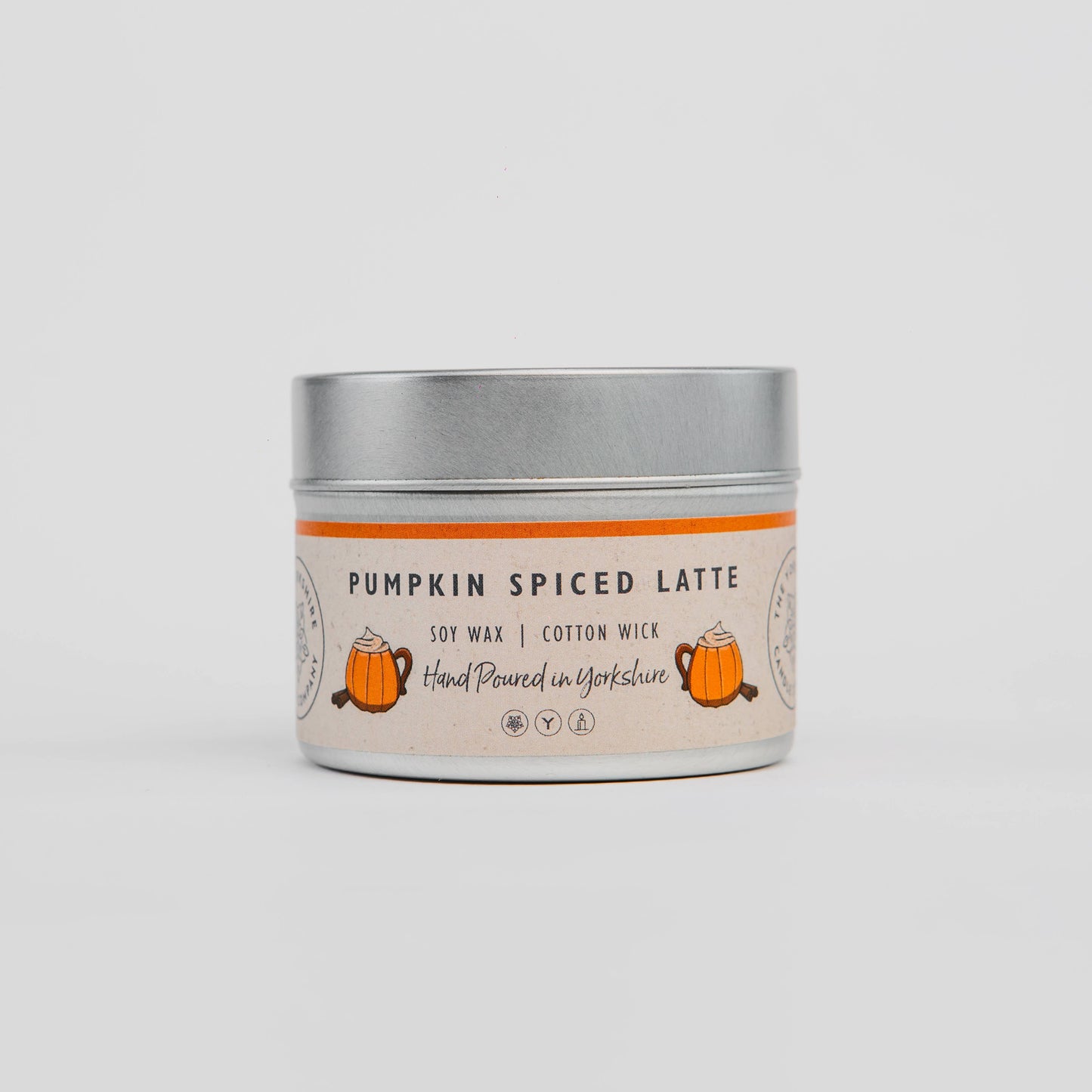 Pumpkin Spiced Latte Small Candle Tin | Scented Candle: Small Candle