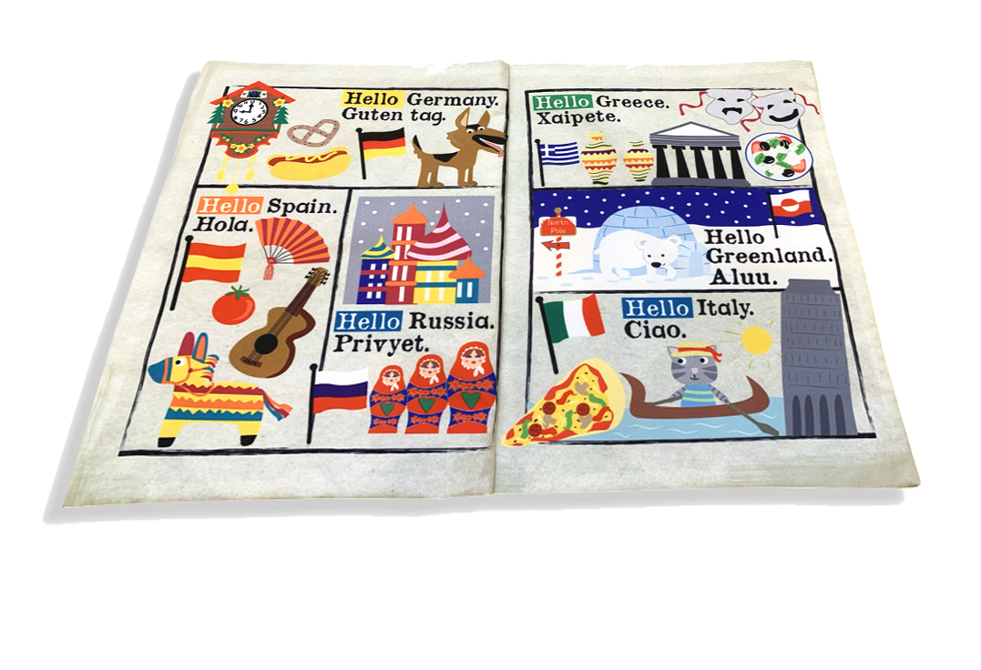 Jo & Nic's Crinkly Cloth Books - Nursery Times Crinkly Newspaper - Hello Friends