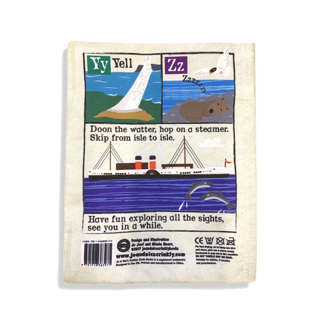 Jo & Nic's Crinkly Cloth Books - Nursery Times Crinkly Newspaper - Scottish Isles