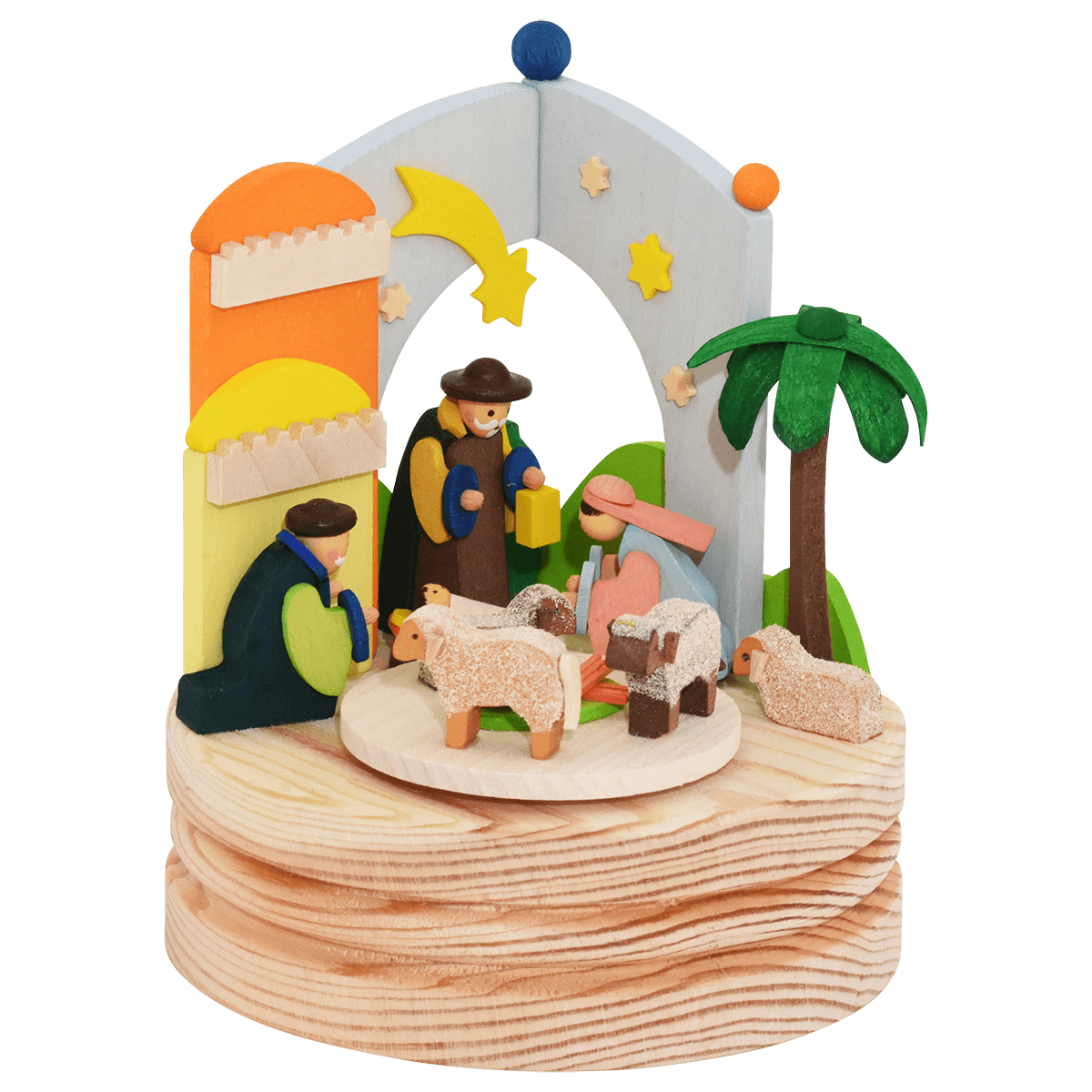 Miniature Handmade Music Box - Nativity