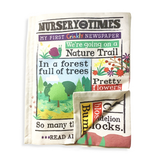 Jo & Nic's Crinkly Cloth Books - Nursery Times Crinkly Newspaper - Nature Trail