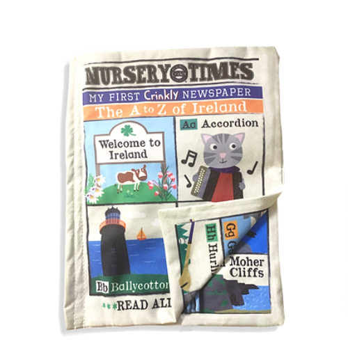 Jo & Nic's Crinkly Cloth Books - Nursery Times Crinkly Newspaper - Ireland