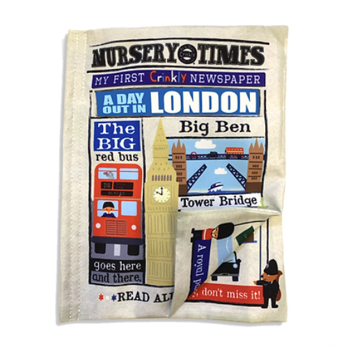 Jo & Nic's Crinkly Cloth Books - Nursery Times Crinkly Newspaper - London