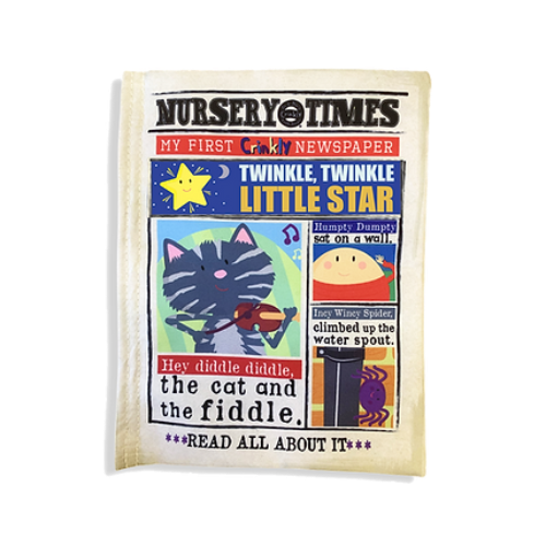 Jo & Nic's Crinkly Cloth Books - Nursery Times Crinkly Newspaper - Nursery Rhymes 1