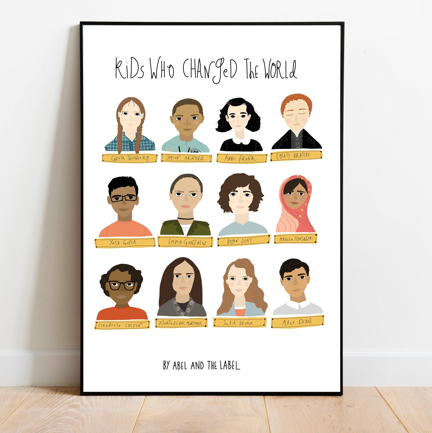 Abel and the Label - Kids Who Changed The World Art Print Unframed