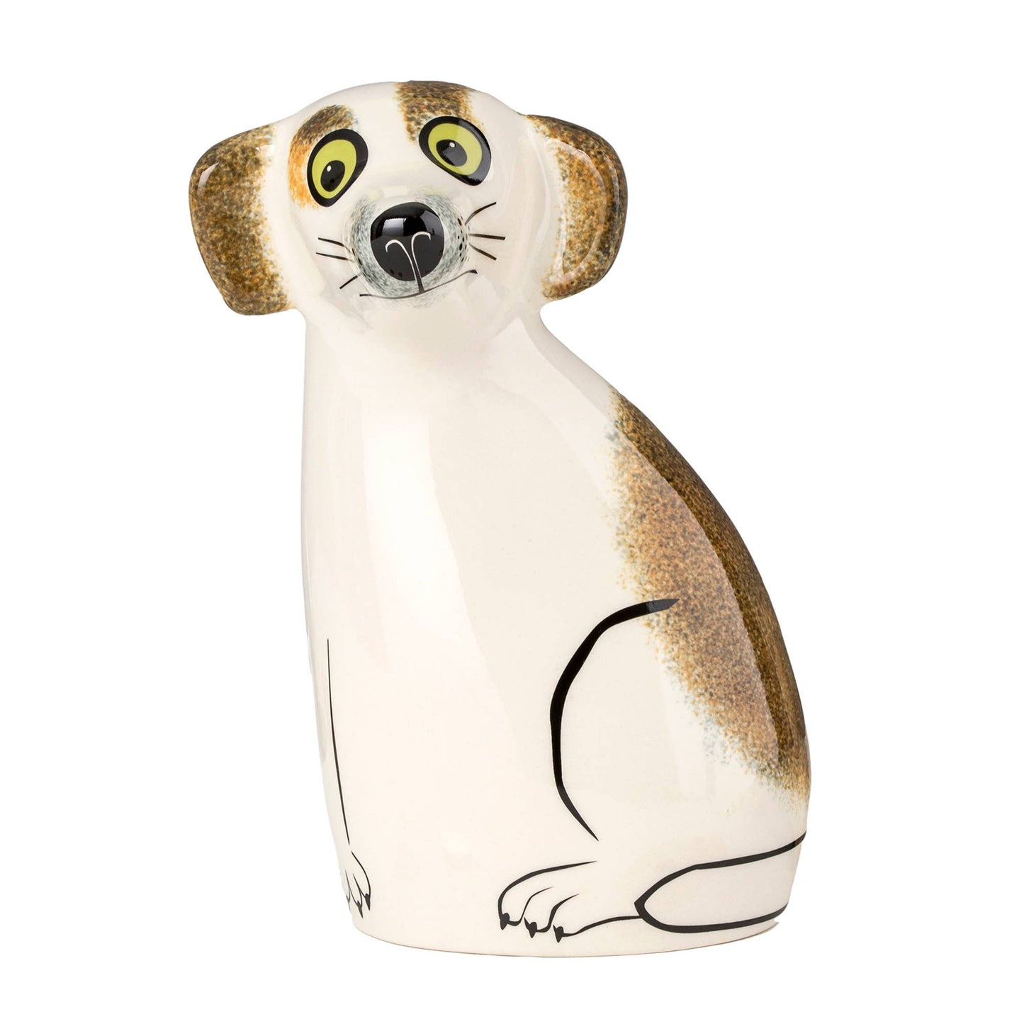 Hannah Turner Ltd - Handmade Ceramic Brown and White Dog Money Box