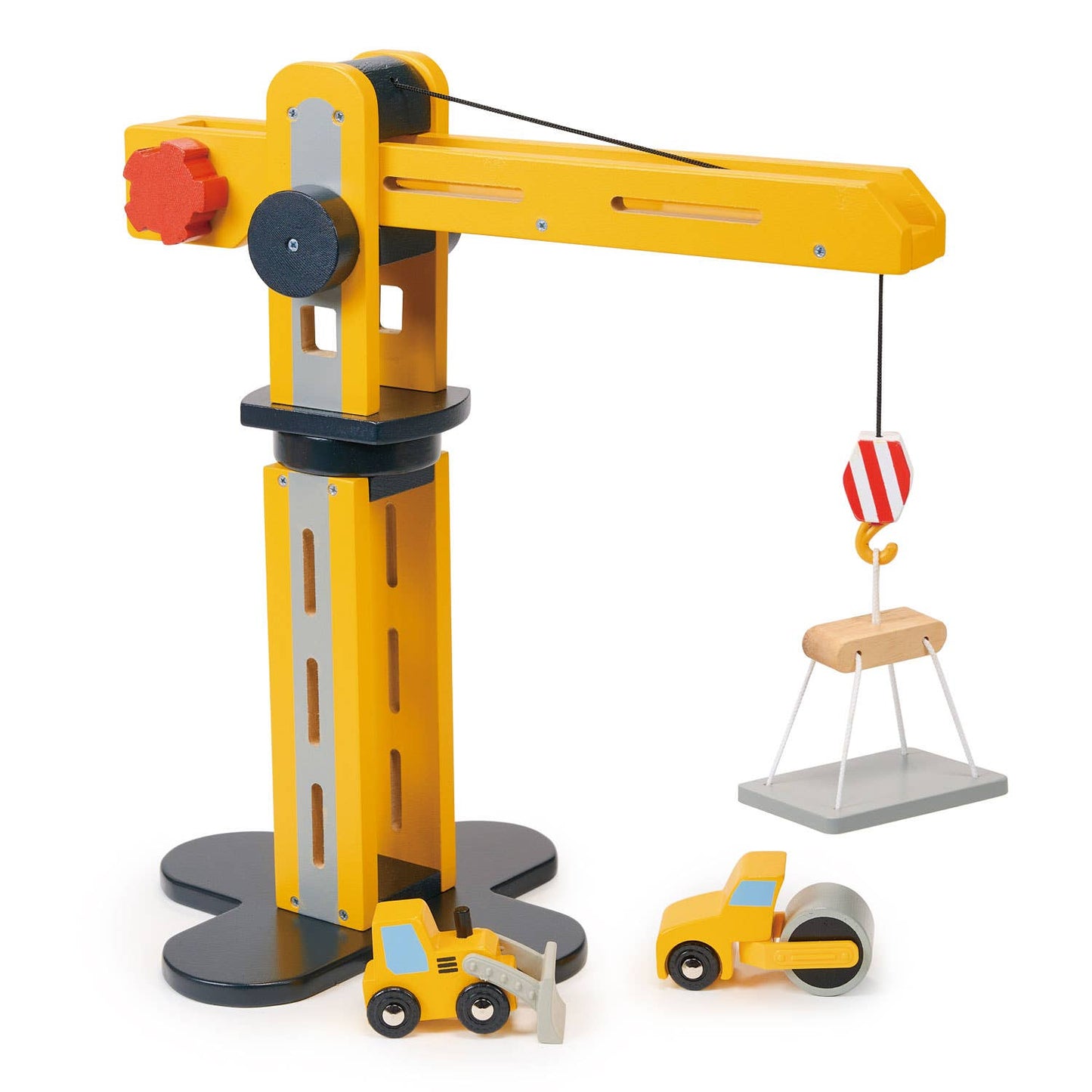 ThreadBear Design Ltd - Wooden Toy Big Yellow Crane For Kids