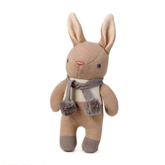 ThreadBear Design Ltd - Baby Threads Taupe Bunny Rattle