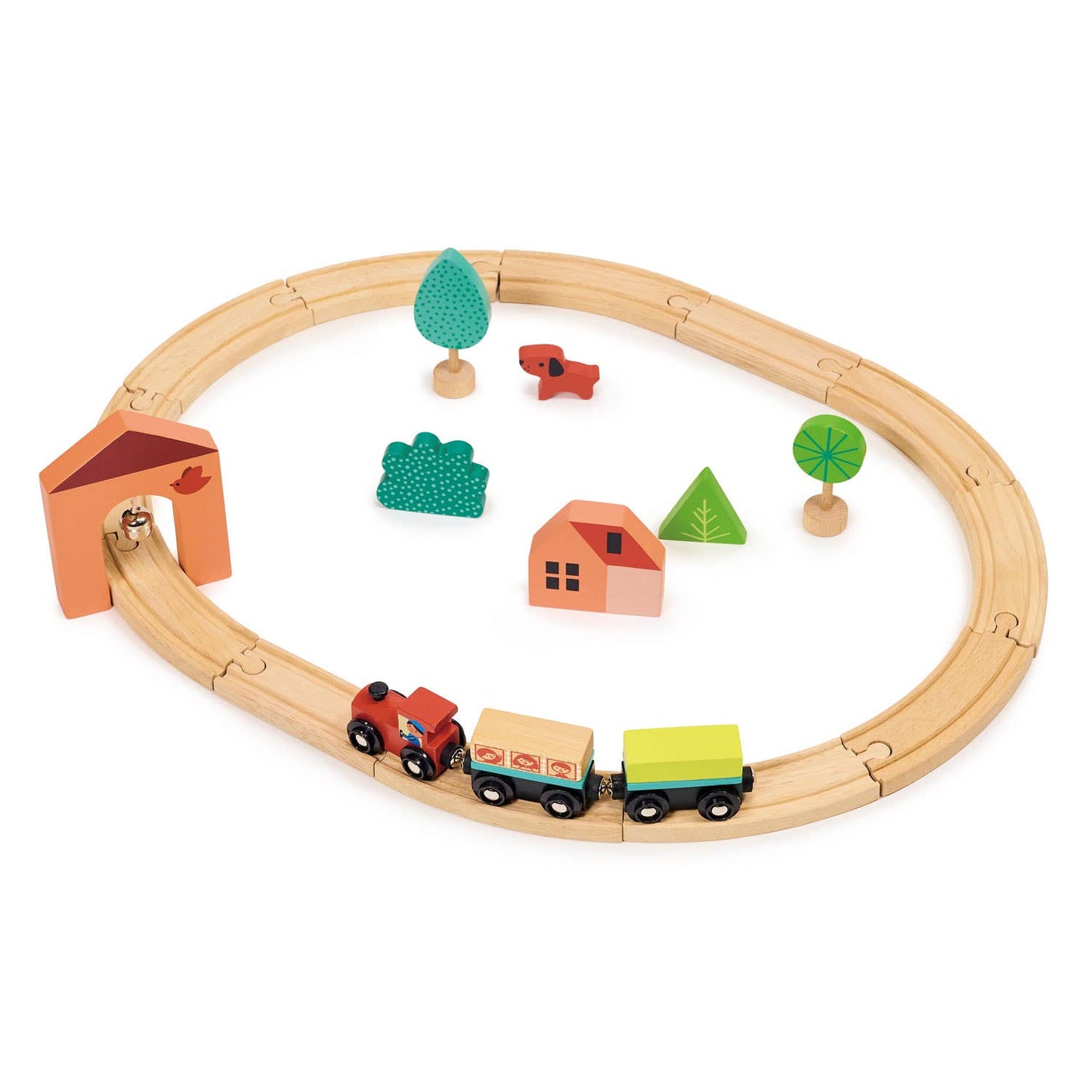 ThreadBear Design Ltd - Wooden Toy My First Train Set For Kids