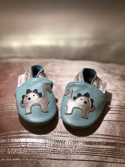 Soft Leather Baby Moccasins - Silversaurus