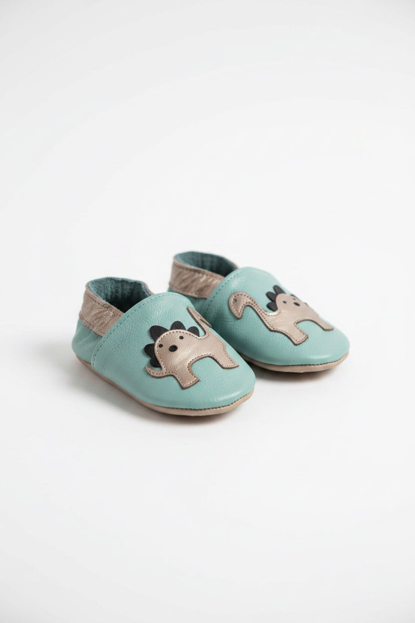 Soft Leather Baby Moccasins - Silversaurus