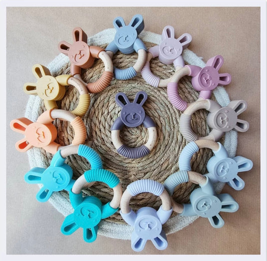 Silicone and Beechwood Teether
