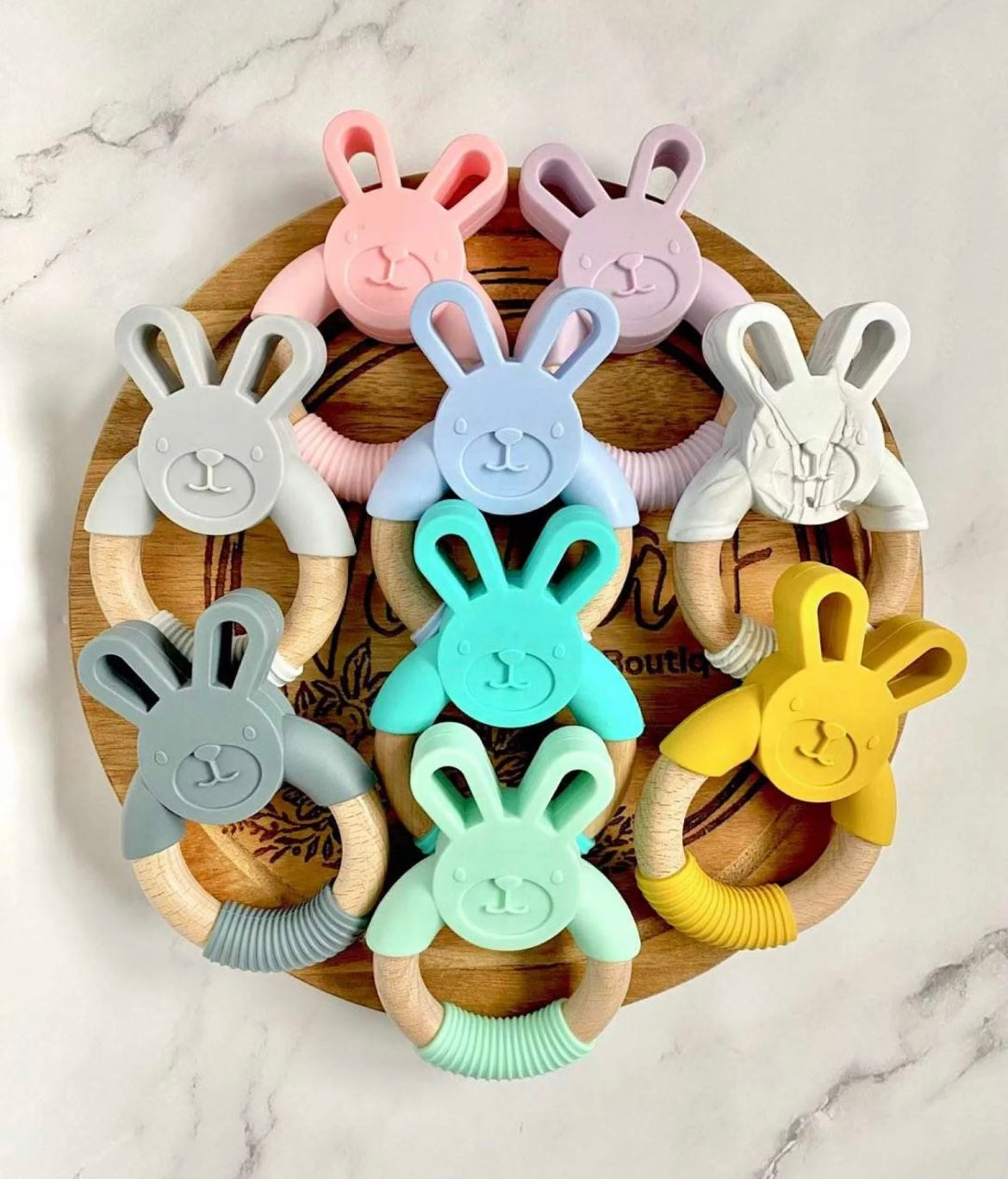 Silicone and Beechwood Teether